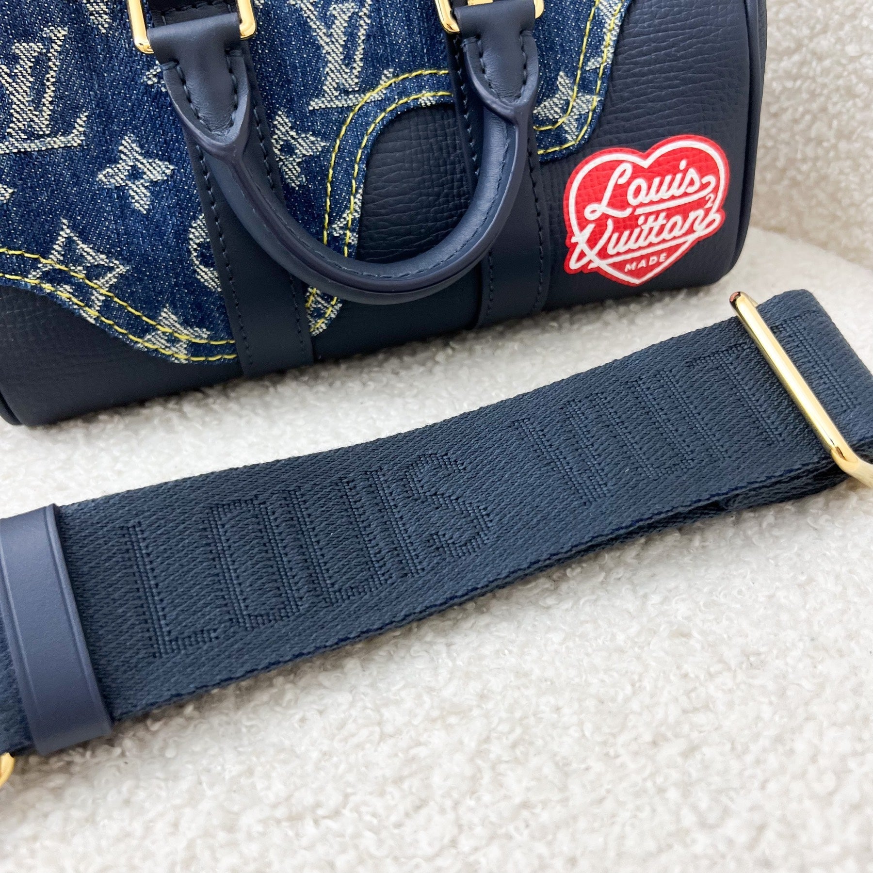 LV x Nigo Keepall XS in Denim, Leather and GHW