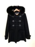 BURBERRY "BLACKWELL" Hooded Duffle Coat With Detachable Trim - Size UK 8 / US 6 / GER 36