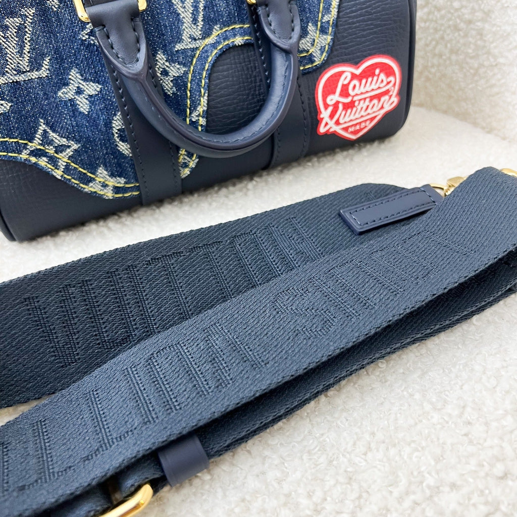 LV x Nigo Keepall XS in Denim, Leather and GHW