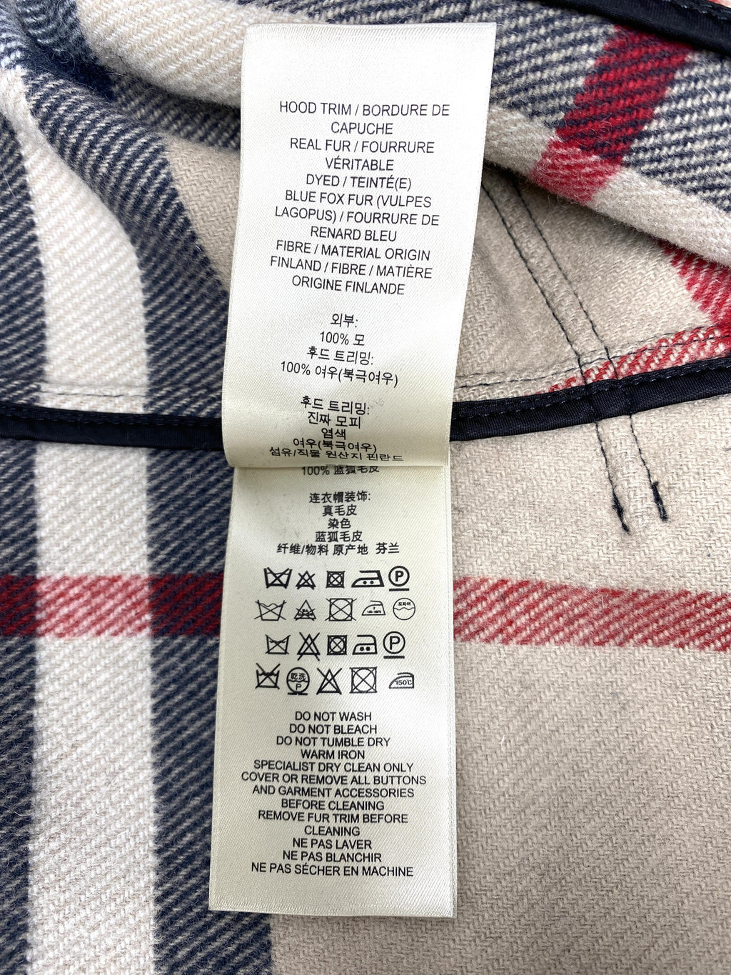 BURBERRY "BLACKWELL" Hooded Duffle Coat With Detachable Trim - Size UK 8 / US 6 / GER 36