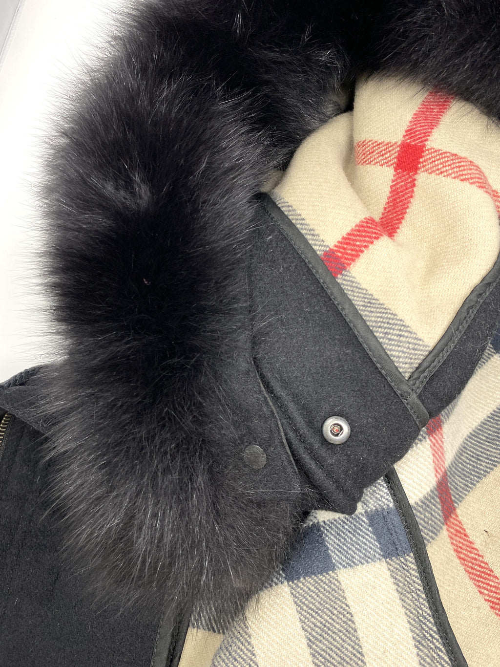 BURBERRY "BLACKWELL" Hooded Duffle Coat With Detachable Trim - Size UK 8 / US 6 / GER 36