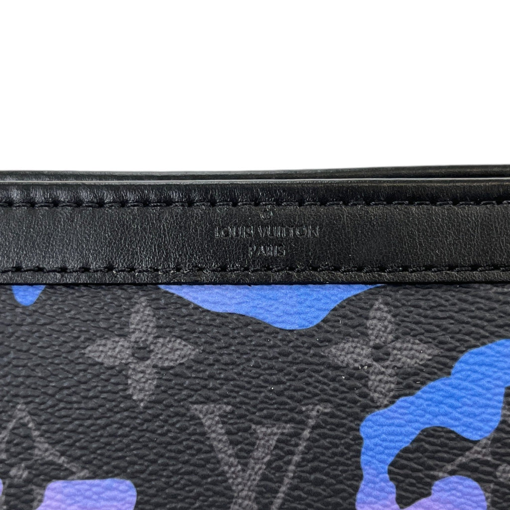 Men's Gaston Wearable Wallet Sunrise Monogram Eclipse Messenger Bag Black