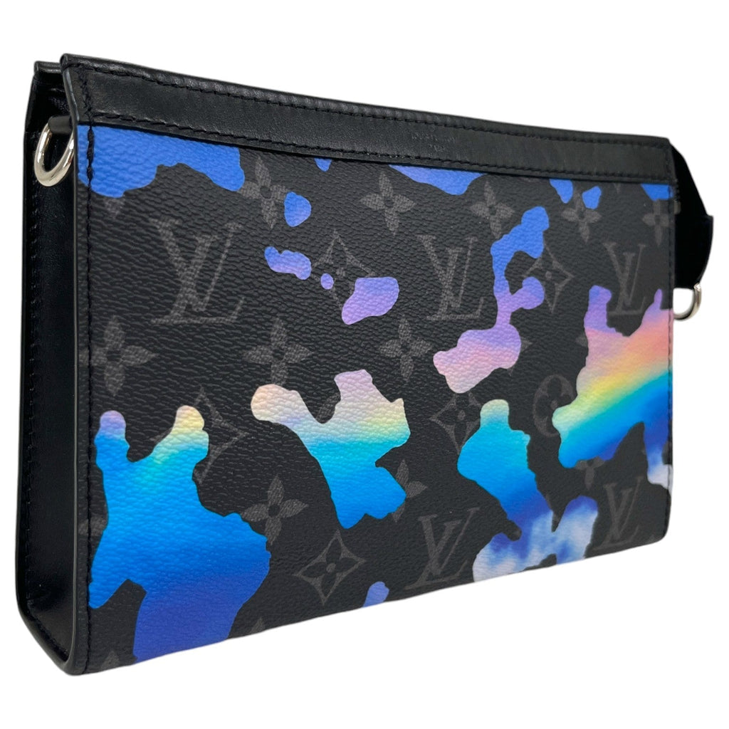 Men's Gaston Wearable Wallet Sunrise Monogram Eclipse Messenger Bag Black