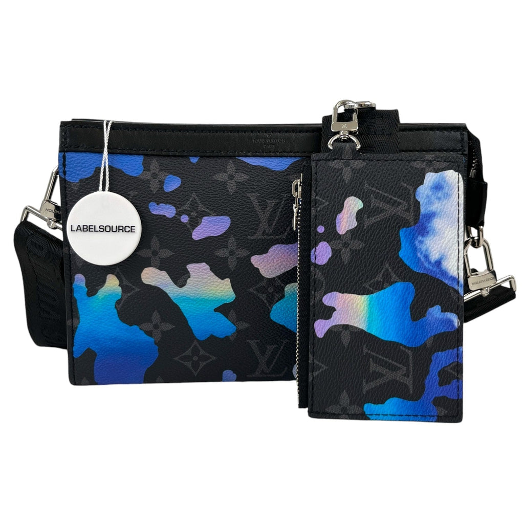 Men's Gaston Wearable Wallet Sunrise Monogram Eclipse Messenger Bag Black