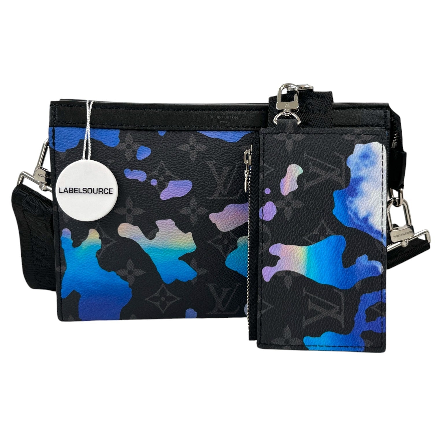 Men's Gaston Wearable Wallet Sunrise Monogram Eclipse Messenger Bag Black