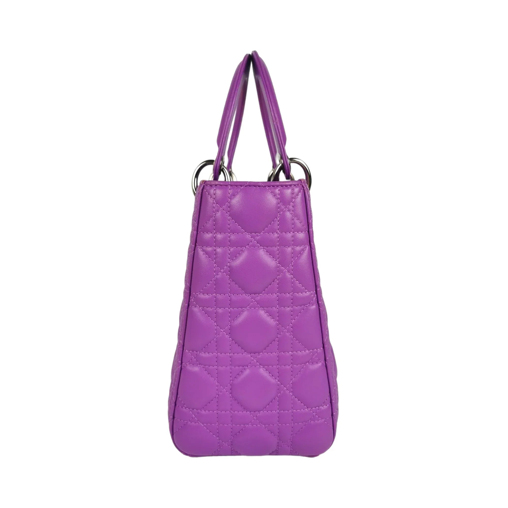 Dior Lady Dior Medium Purple Cannage Sillver