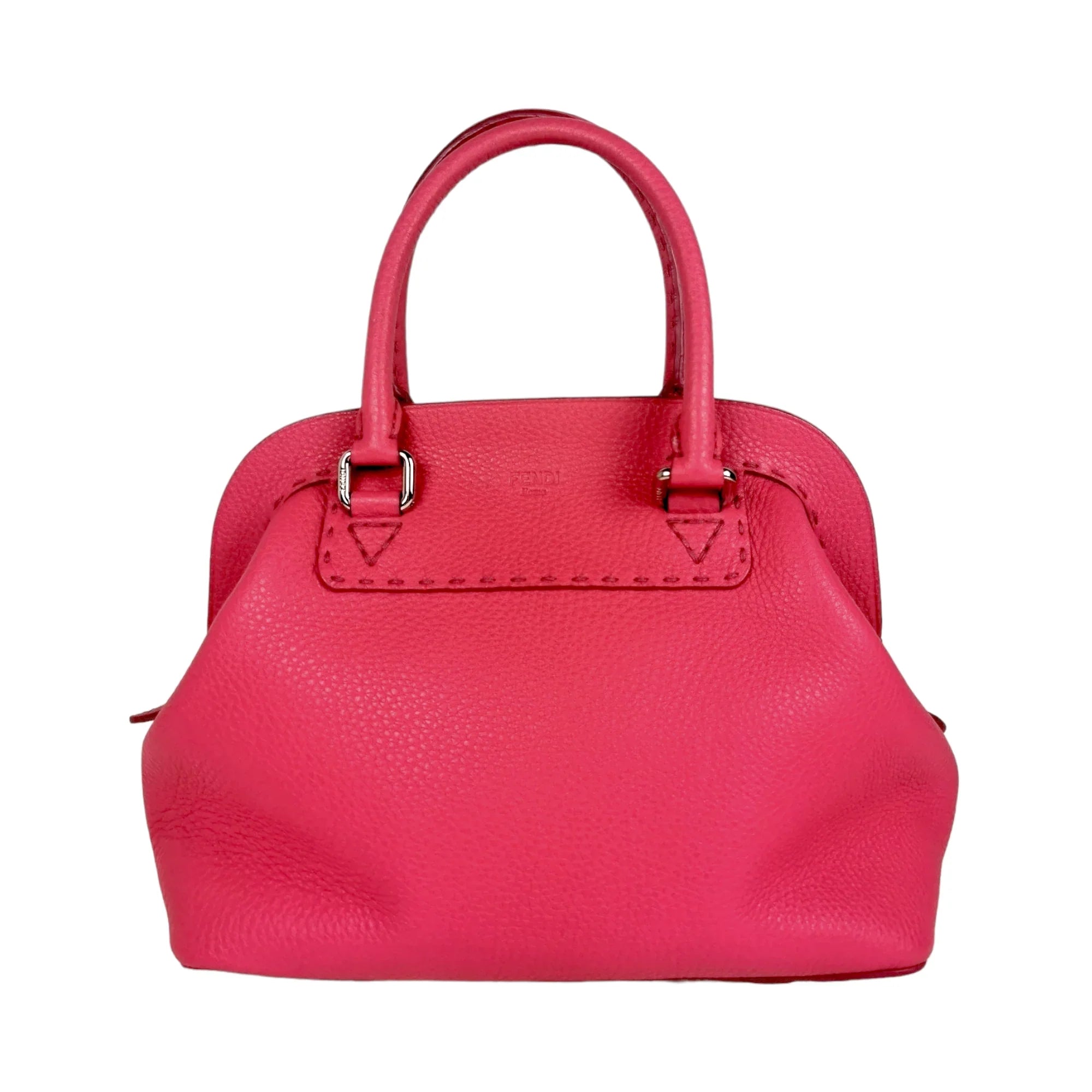Fendi Selleria Handbag Pink Leather