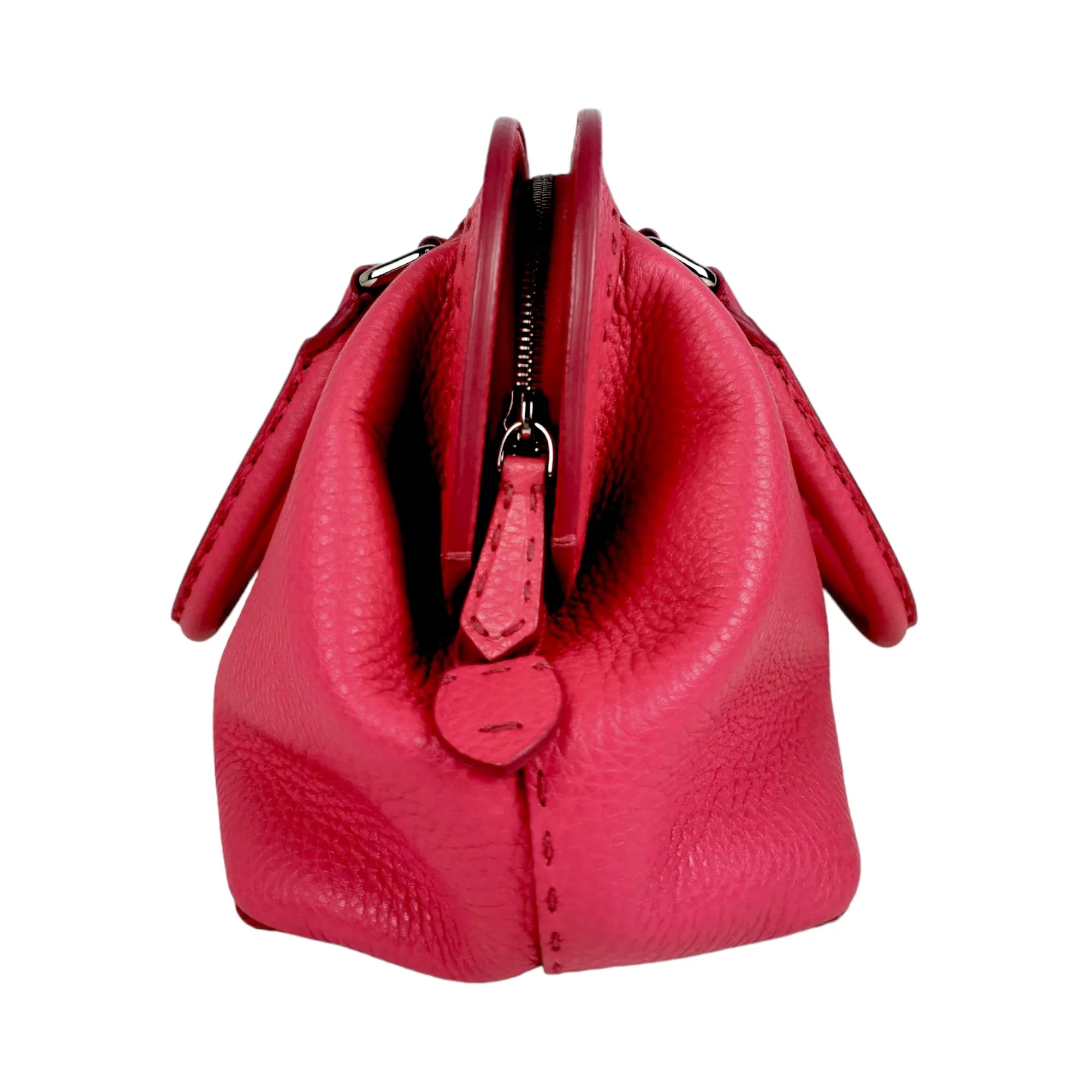Fendi Selleria Handbag Pink Leather