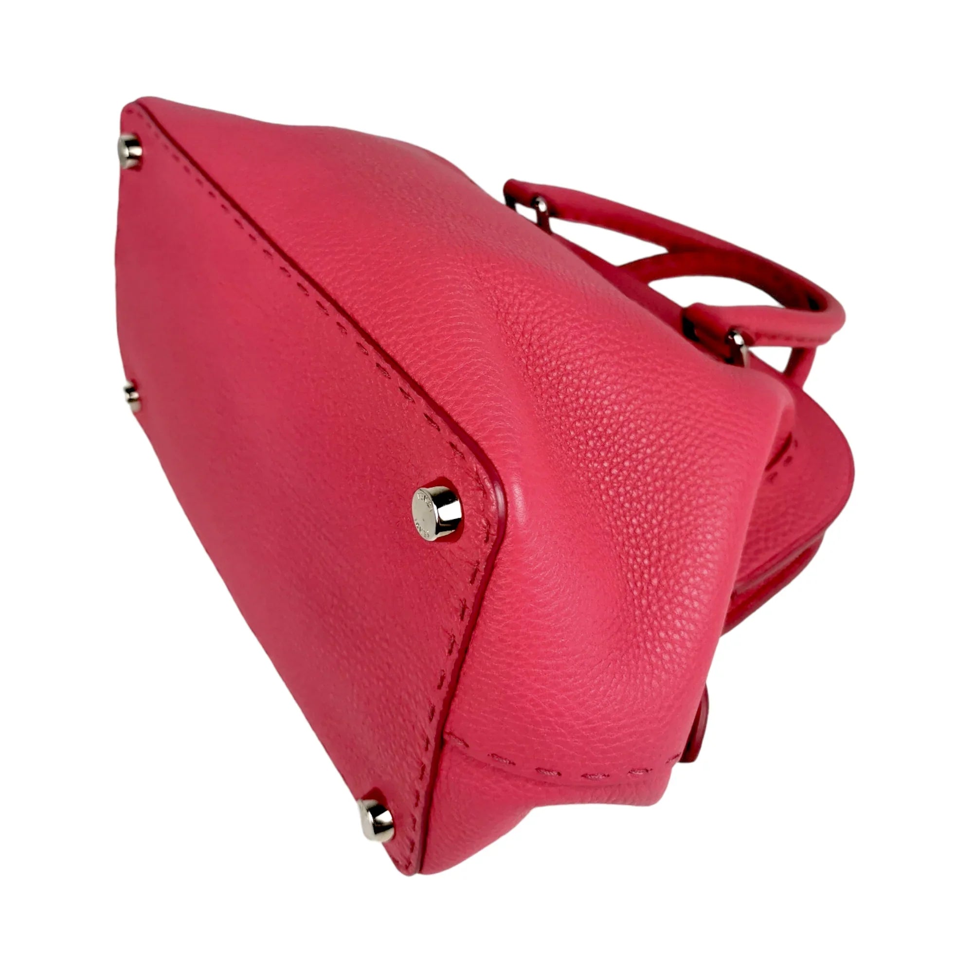 Fendi Selleria Handbag Pink Leather