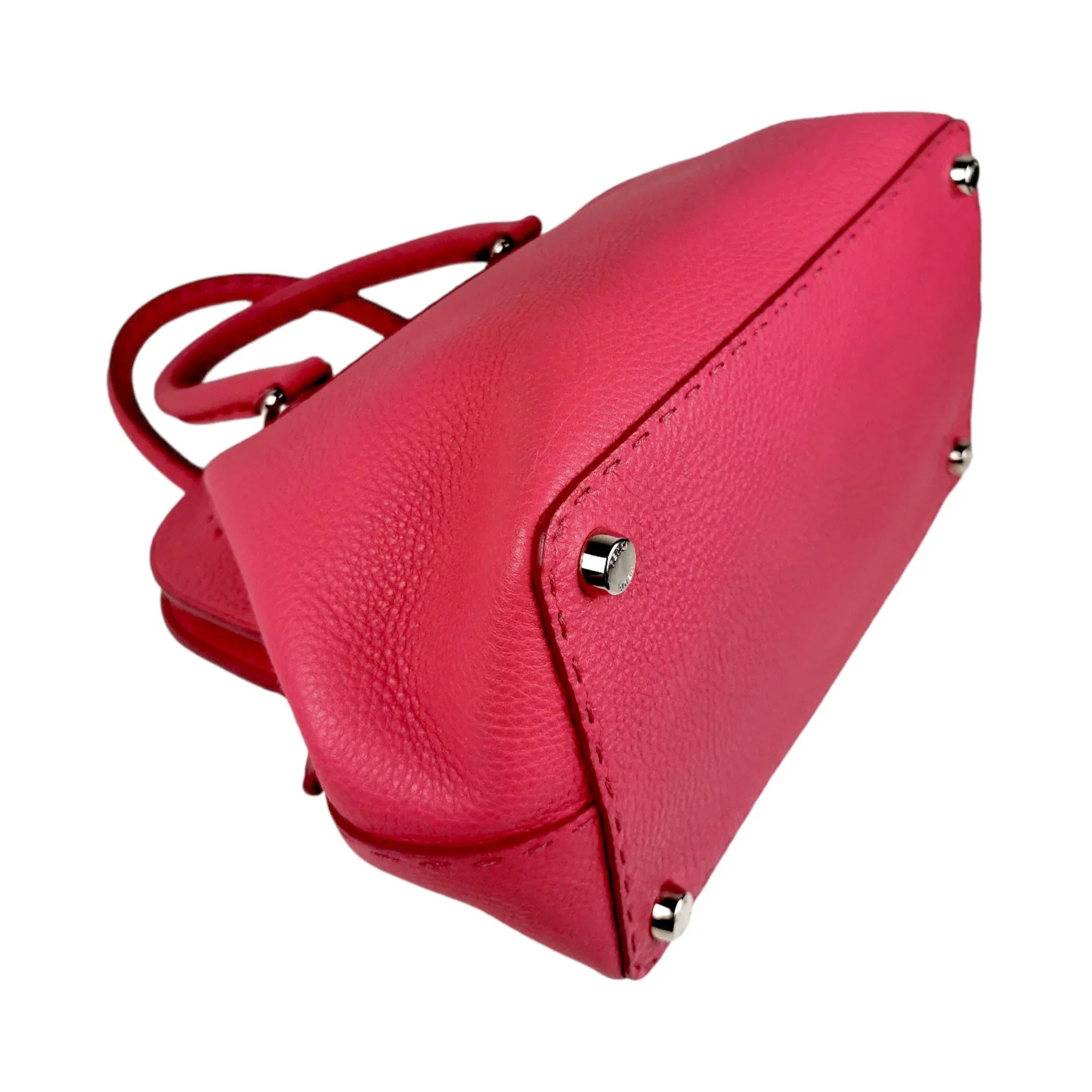Fendi Selleria Handbag Pink Leather