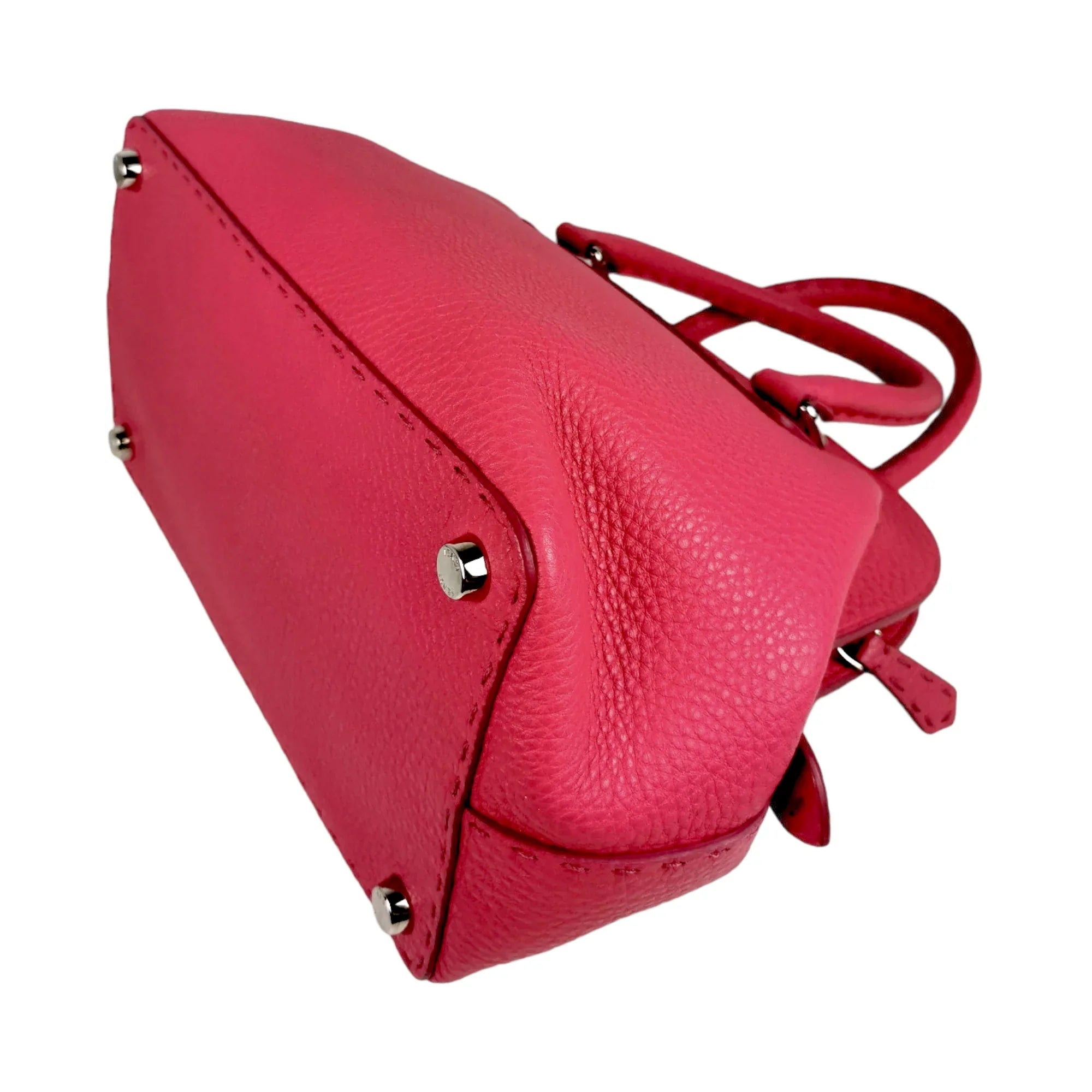 Fendi Selleria Handbag Pink Leather
