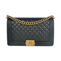 Chanel Boy Large Black Lambskin Gold