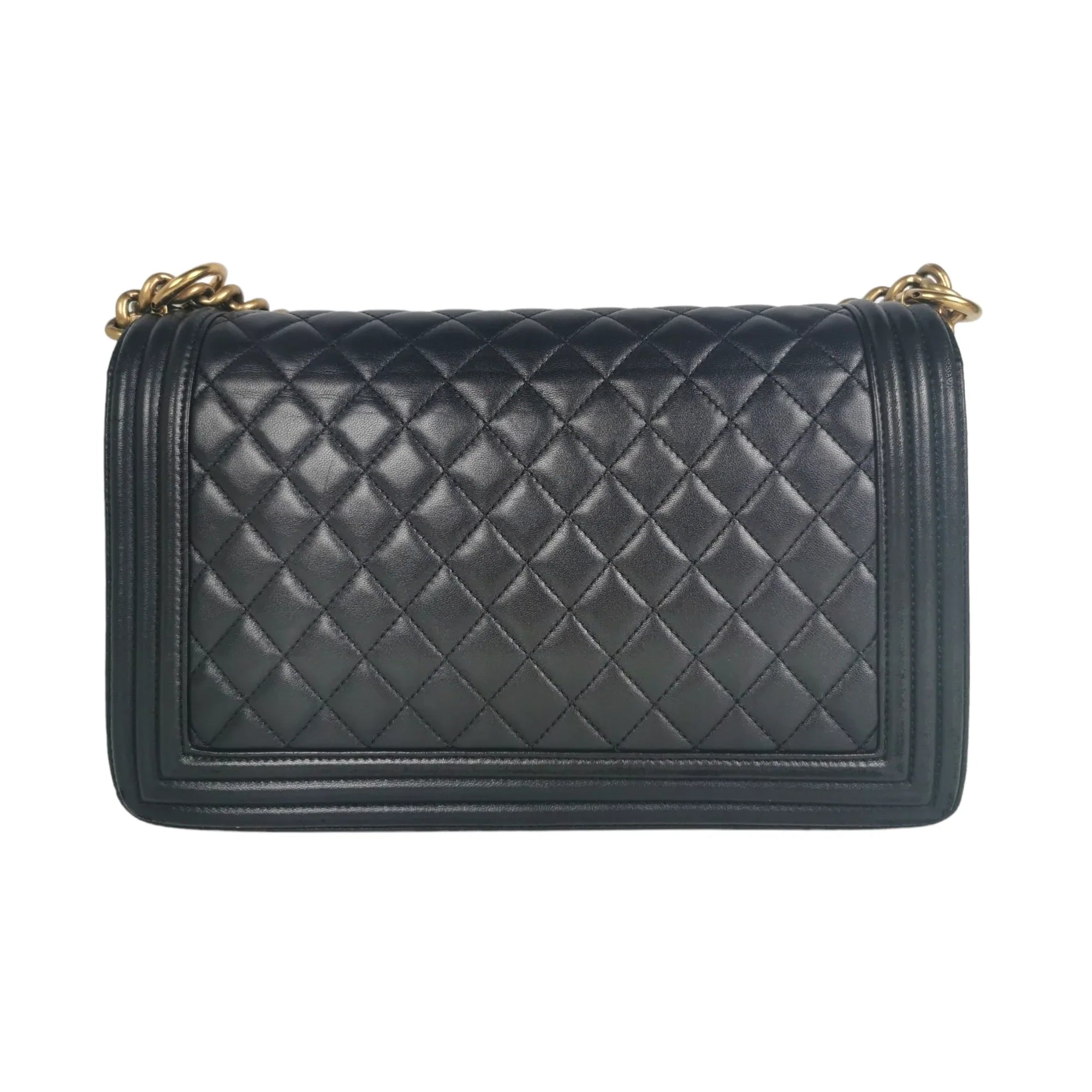 Chanel Boy Large Black Lambskin Gold