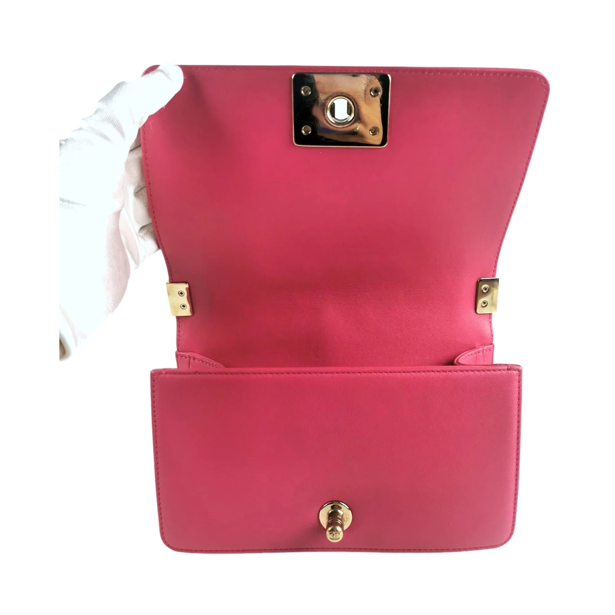 Chanel Boy Small Pink Calfskin Gold
