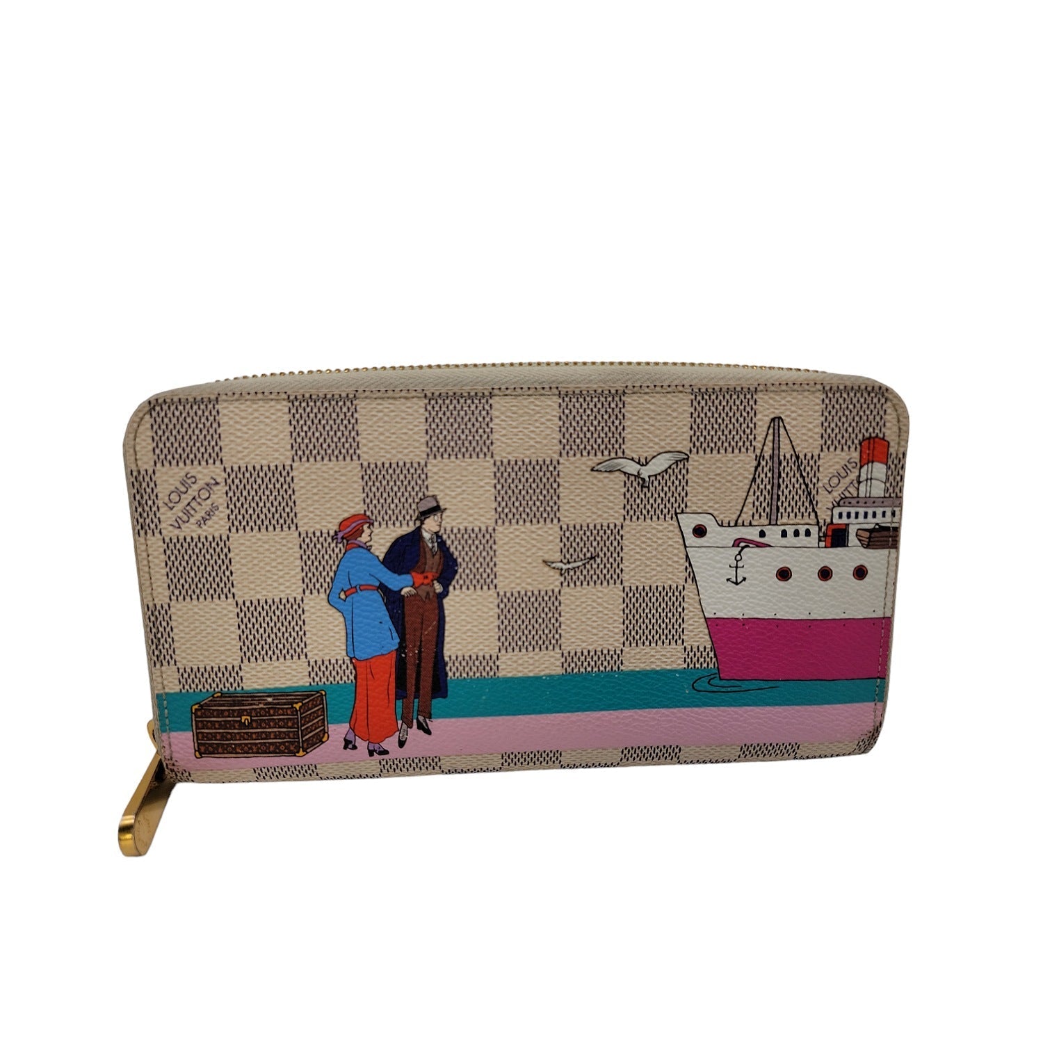 Louis Vuitton 2016 Transatlantic Cruises Print Zippy Wallet