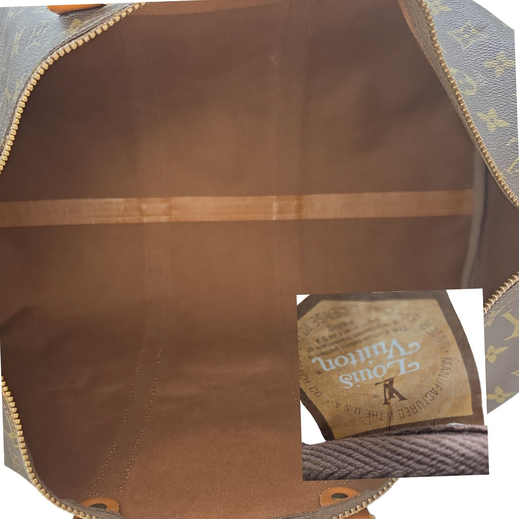 Louis Vuitton 70s French Company Monogram Keepall 45 Bag