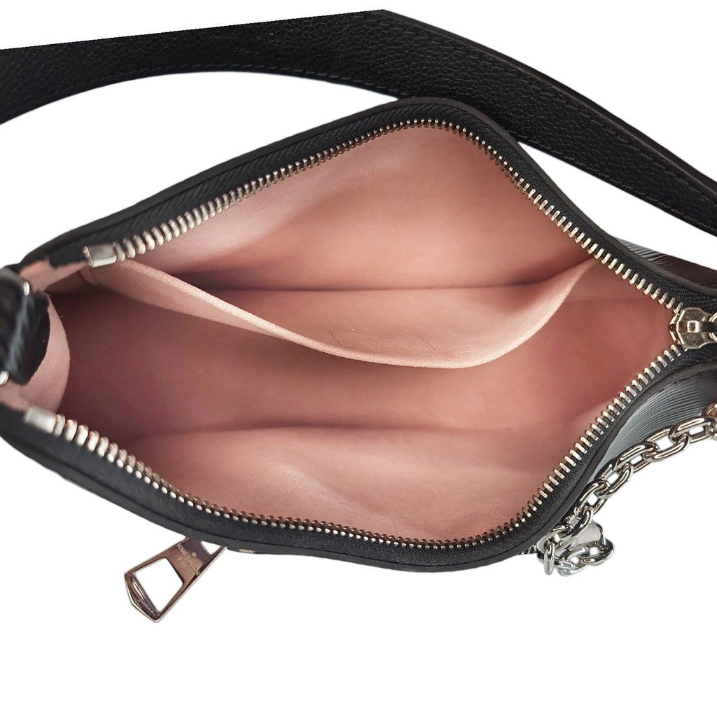 Louis Vuitton Black Epi Pochette Marelle Top Handle Baguette