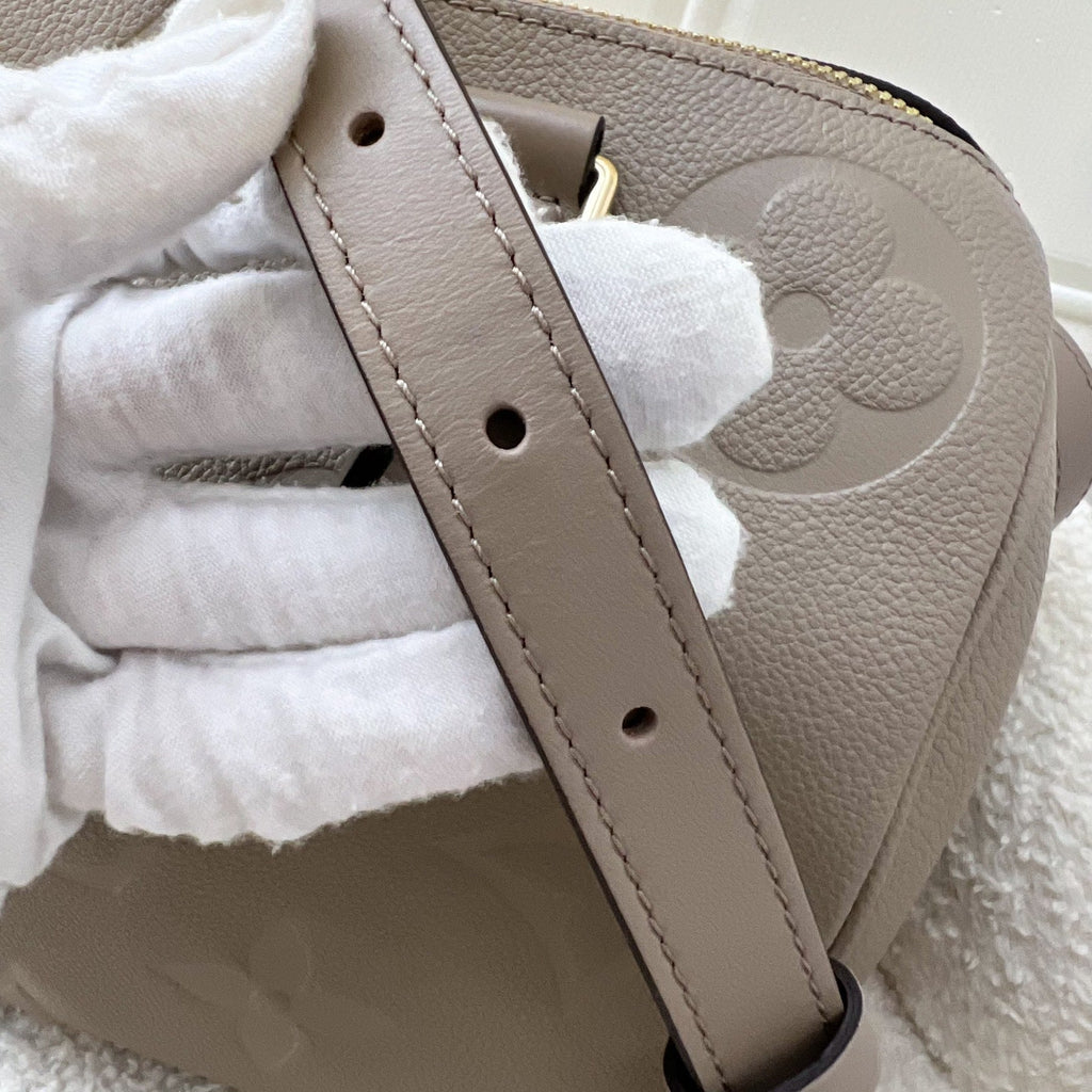 LV Speedy 25 Bandouliere in Tourterelle Giant Monogram Empreinte Leather GHW