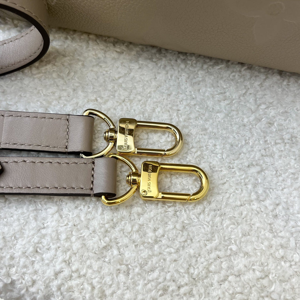 LV Speedy 25 Bandouliere in Tourterelle Giant Monogram Empreinte Leather GHW