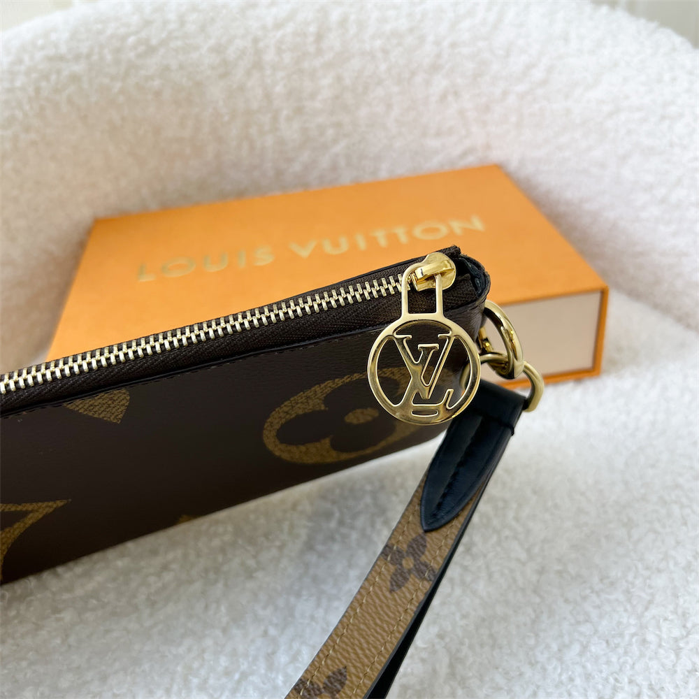 LV Trio Large Wristlet Pouch in Giant Monogram Canvas GHW