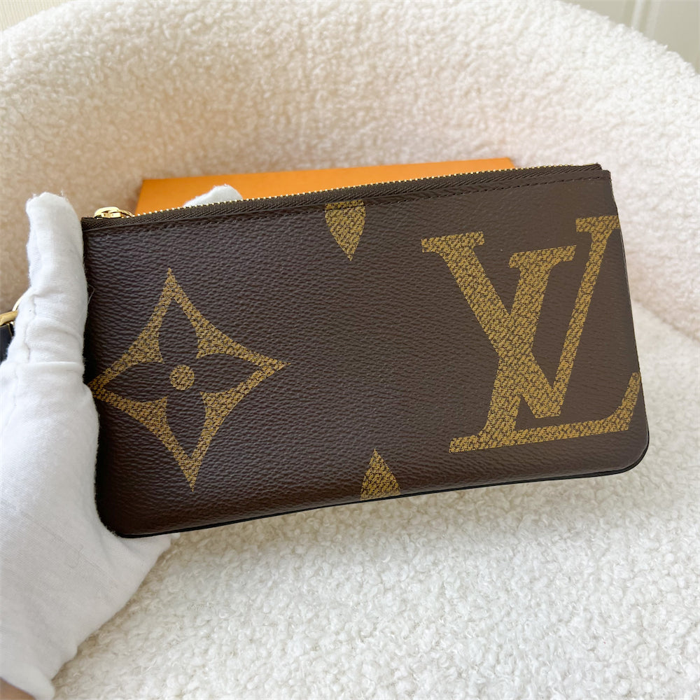 LV Trio Large Wristlet Pouch in Giant Monogram Canvas GHW
