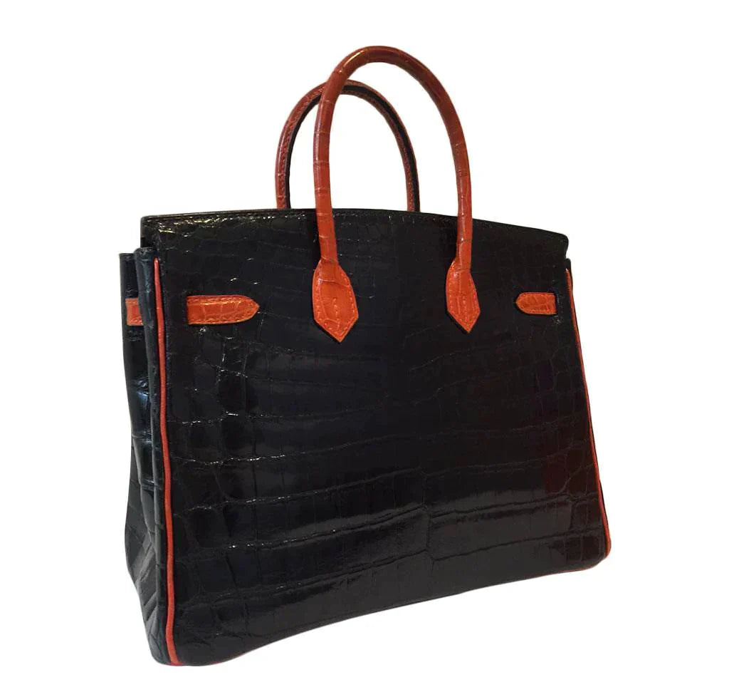 HermÃƒÆ’Ã‚Â¨s  Bi-Color Birkin Crocodile Bag 25cm