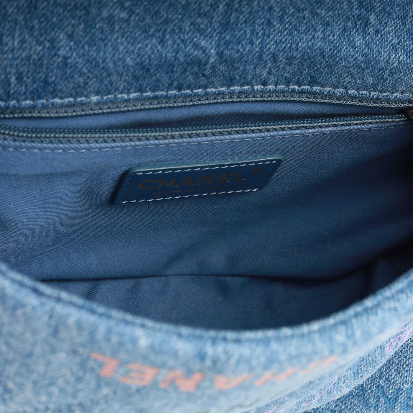 Small Flap Bag - Denim Logo