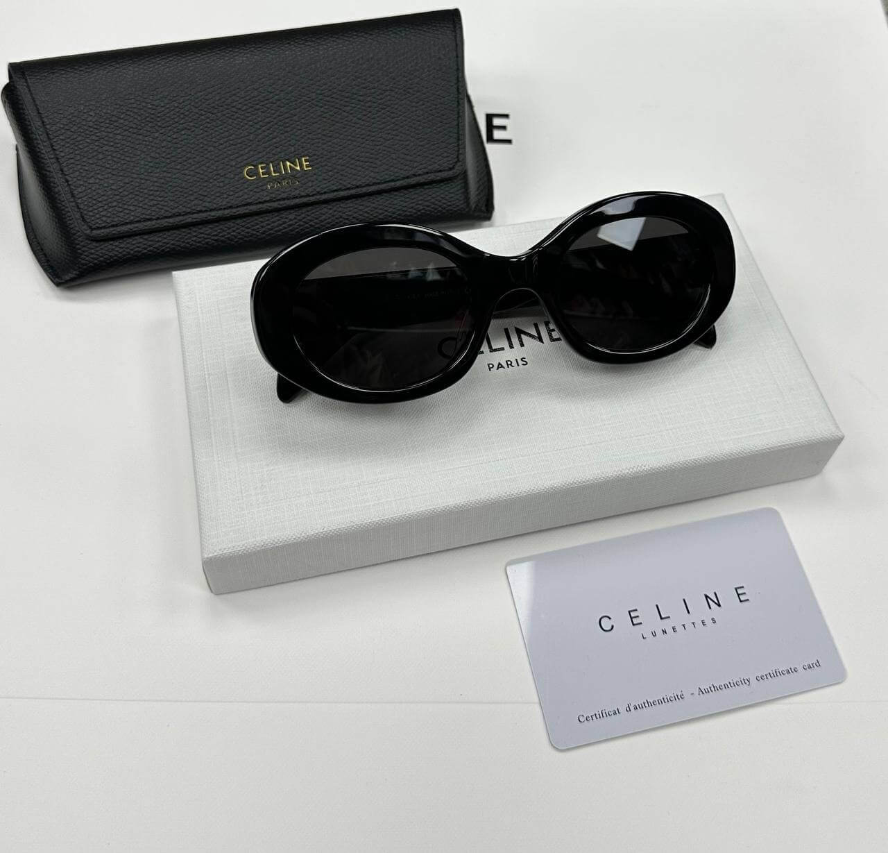 TRIOMPHE 01 SUNGLASSES IN ACETATE BLACK