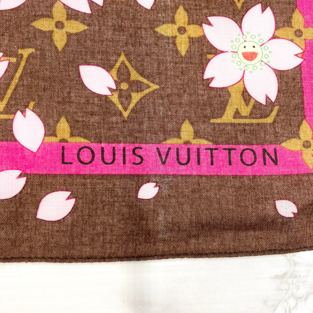 LOUIS VUITTON Cherry Blossom Scarf Takashi Murakami