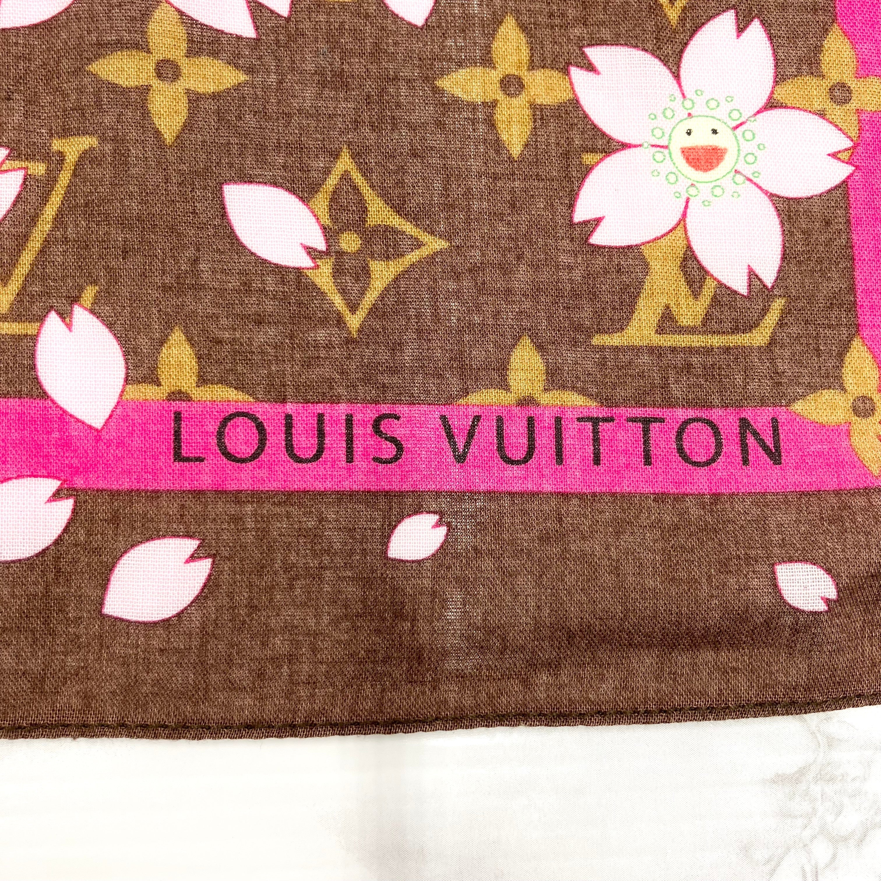 LOUIS VUITTON Cherry Blossom Scarf Takashi Murakami