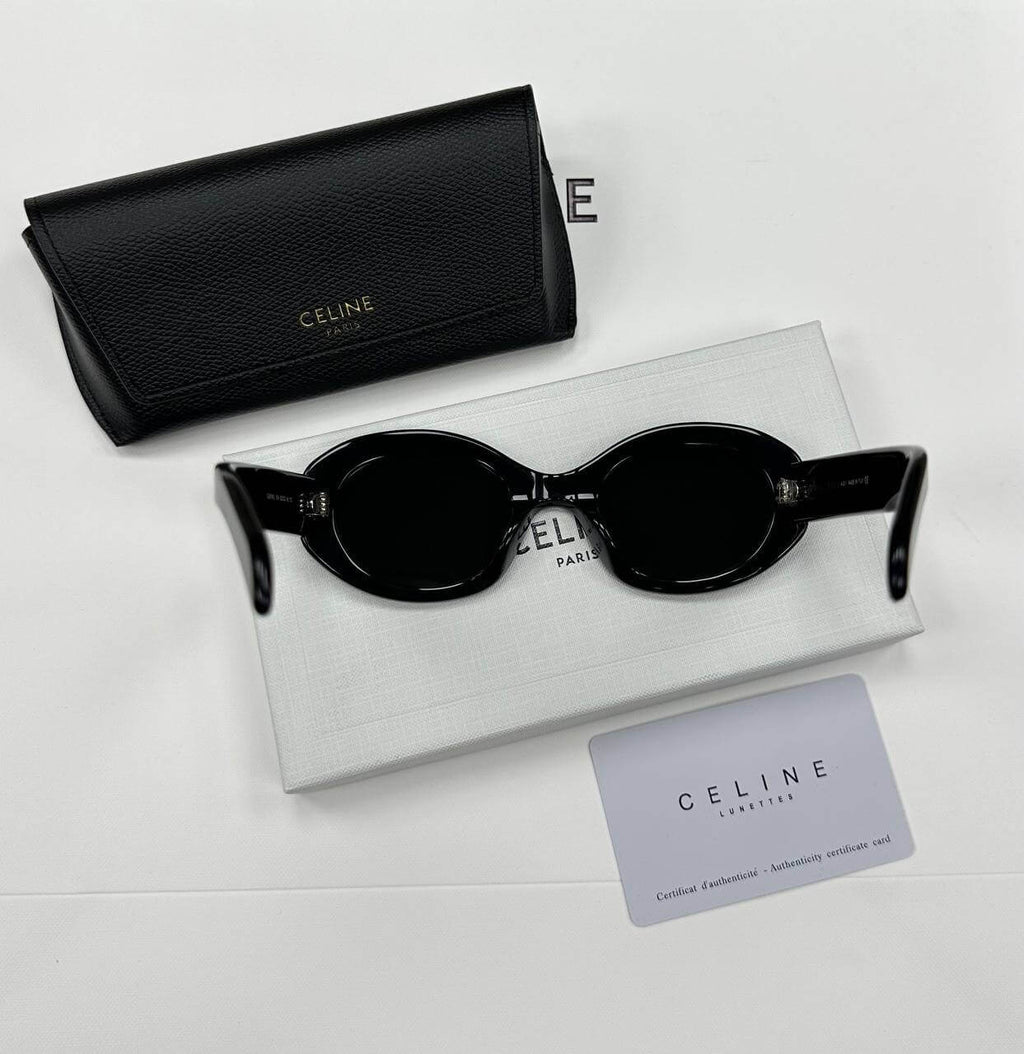 TRIOMPHE 01 SUNGLASSES IN ACETATE BLACK