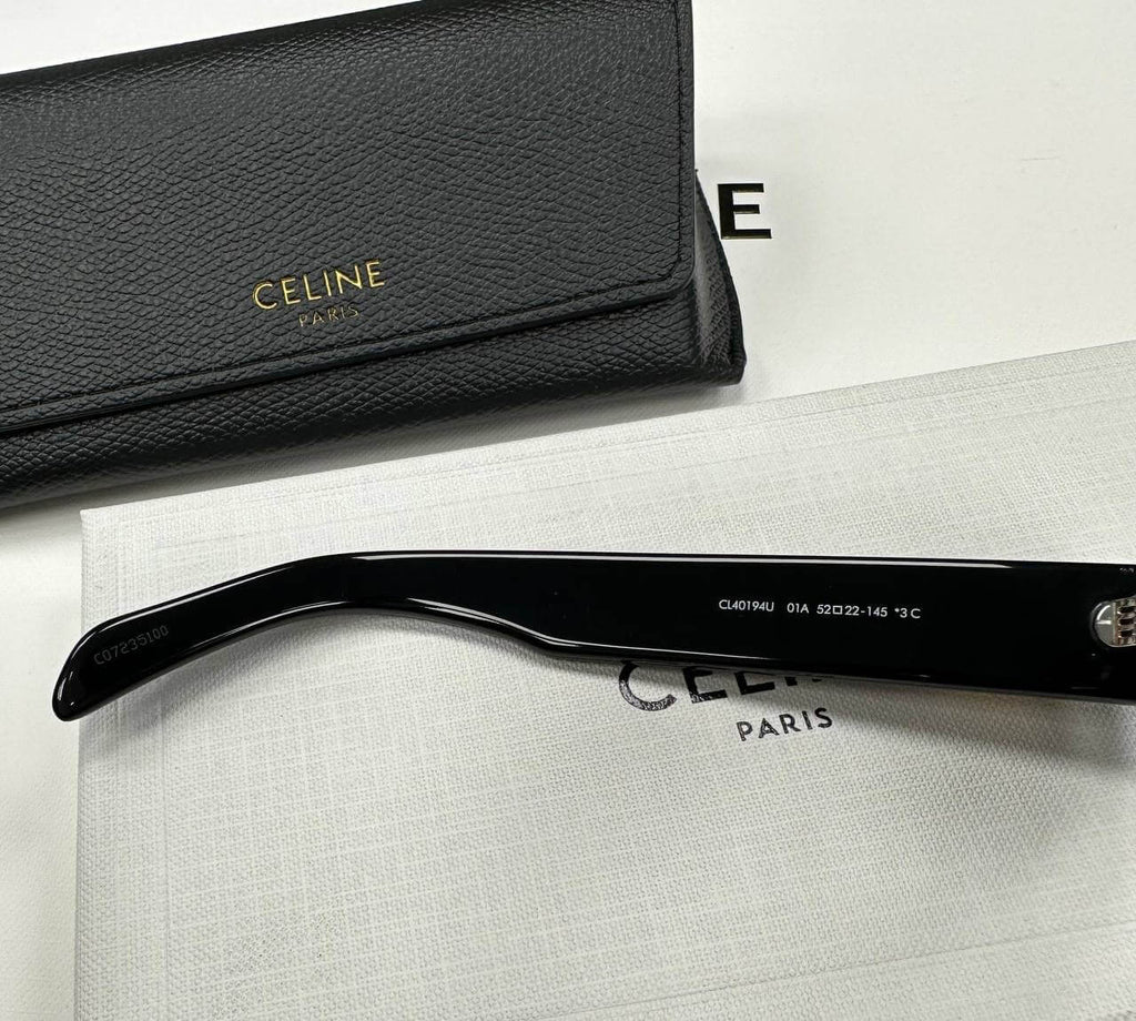 TRIOMPHE 01 SUNGLASSES IN ACETATE BLACK