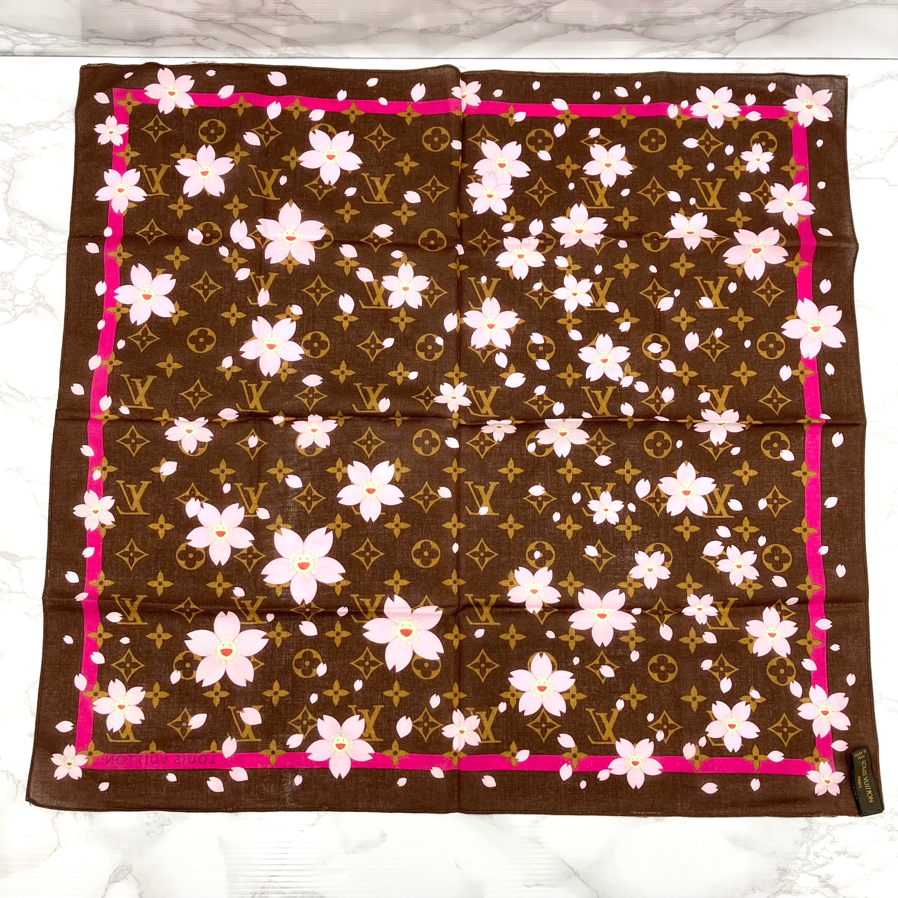 LOUIS VUITTON Cherry Blossom Scarf Takashi Murakami