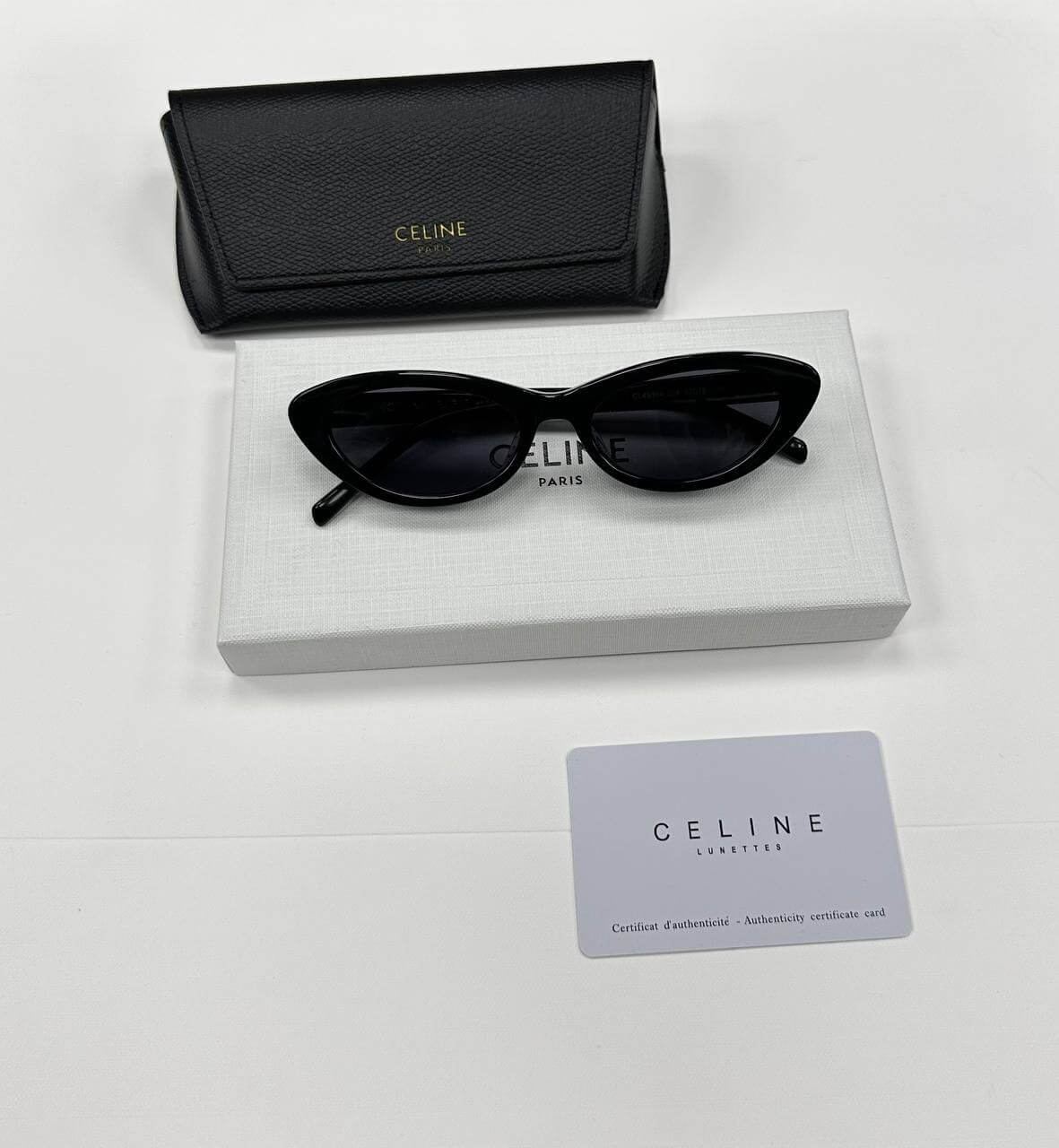 CAT EYE S184 SUNGLASSES IN ACETATE BLACK