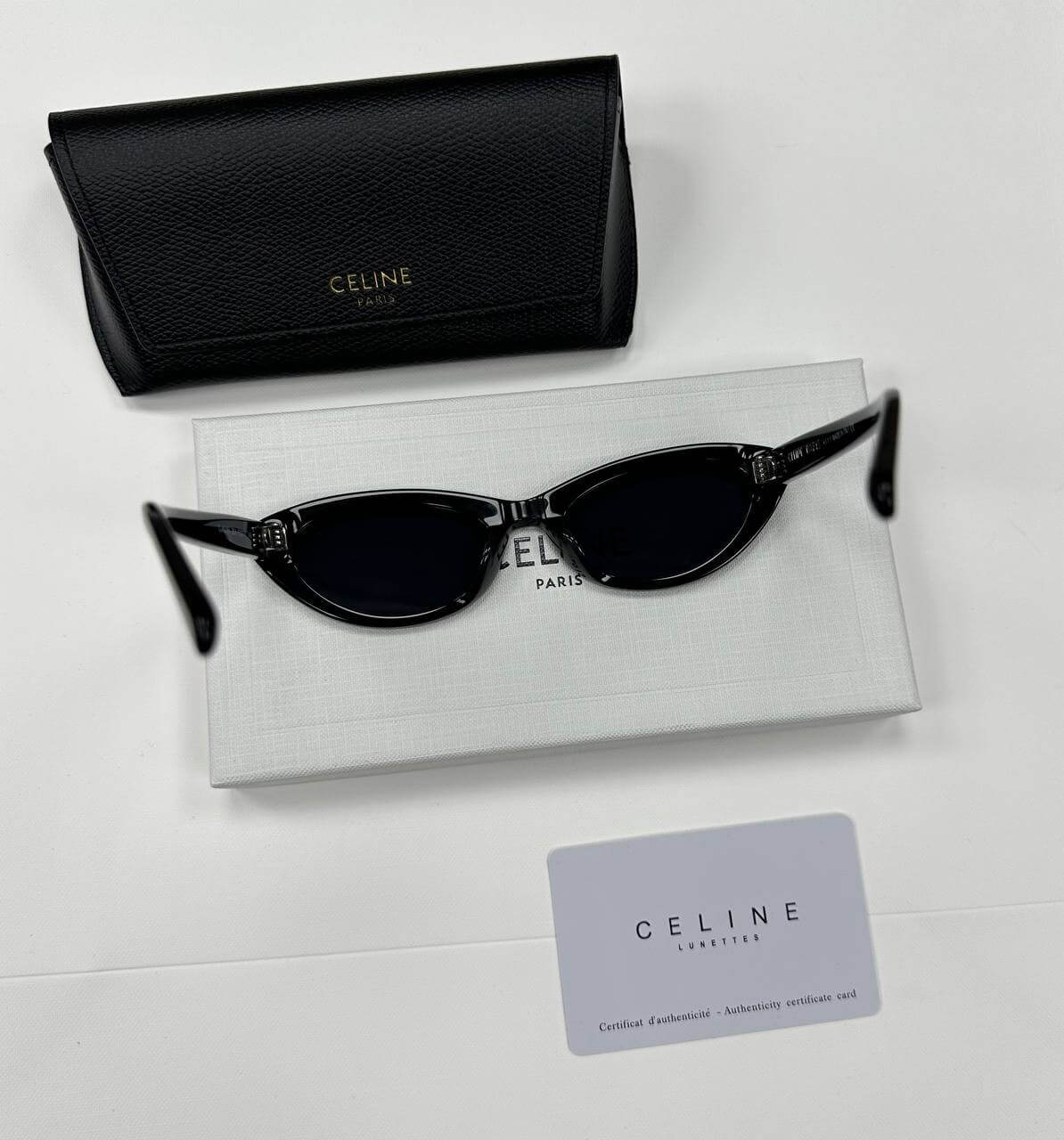 CAT EYE S184 SUNGLASSES IN ACETATE BLACK