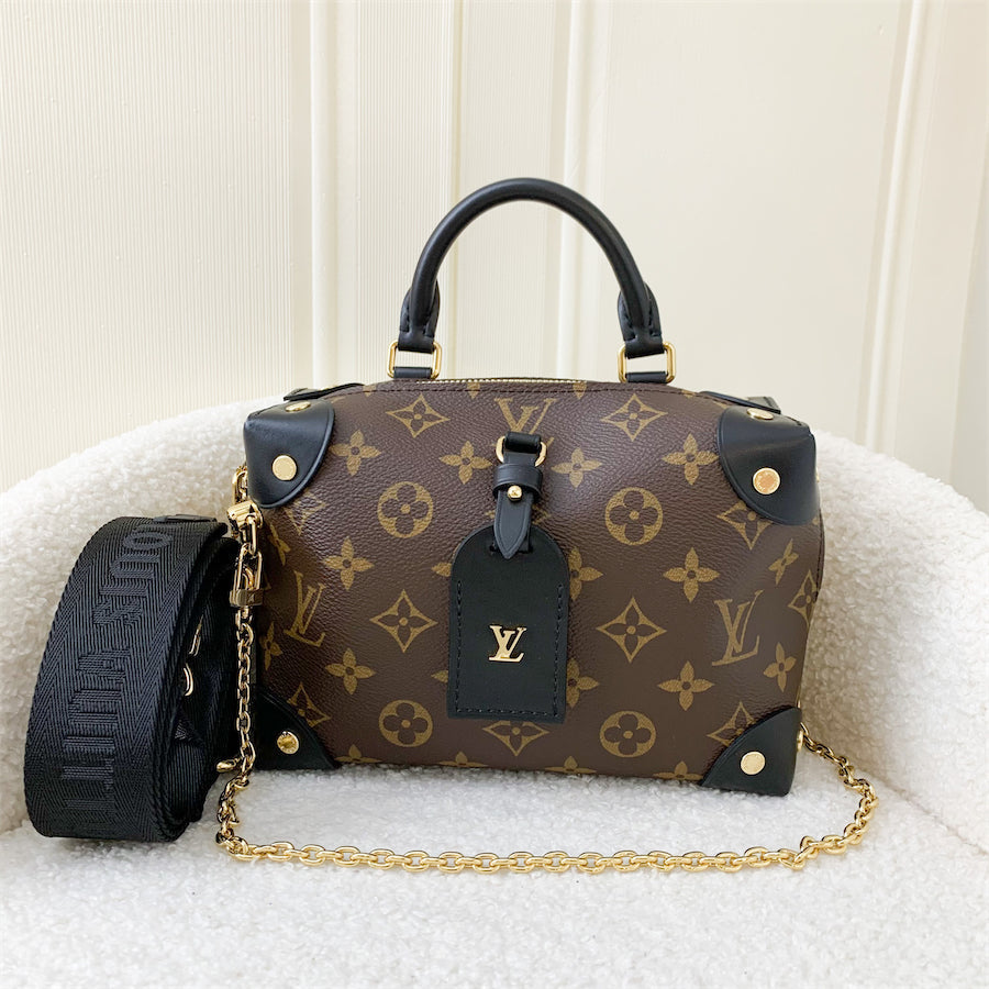 Louis Vuitton Petite Malle Souple in Monogram Canvas, Black Trim and GHW