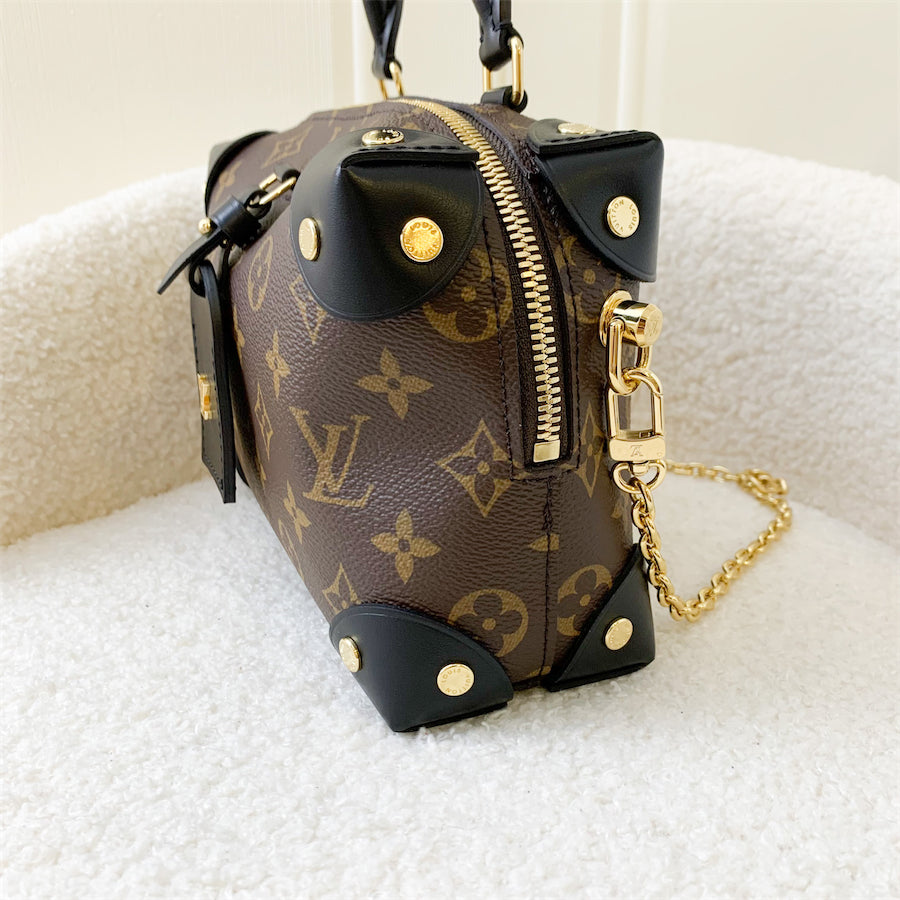Louis Vuitton Petite Malle Souple in Monogram Canvas, Black Trim and GHW