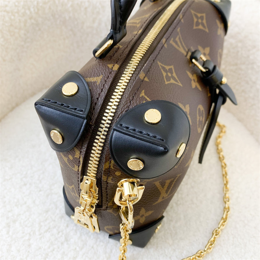 Louis Vuitton Petite Malle Souple in Monogram Canvas, Black Trim and GHW