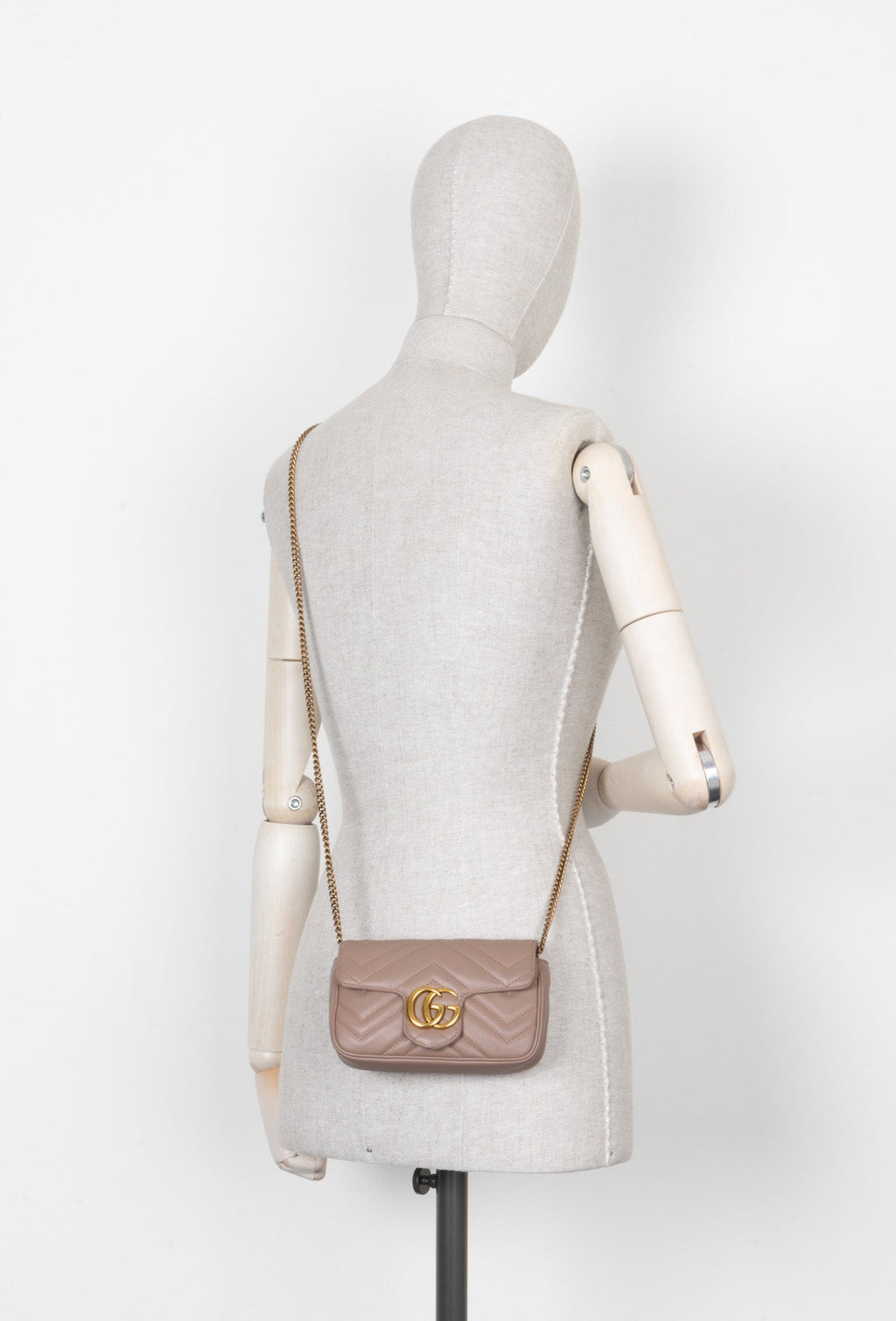 GUCCI Marmont Mini Crossbody Bag Dusty Rose