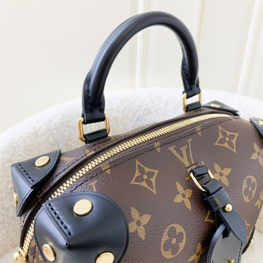 Louis Vuitton Petite Malle Souple in Monogram Canvas, Black Trim and GHW