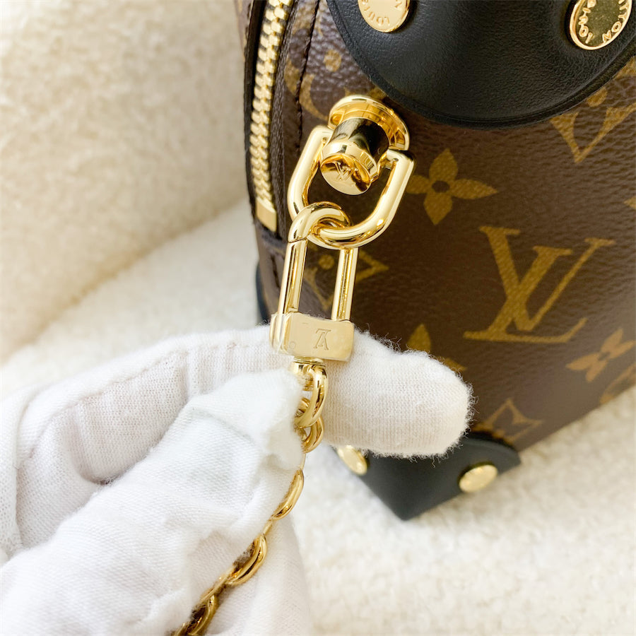 Louis Vuitton Petite Malle Souple in Monogram Canvas, Black Trim and GHW