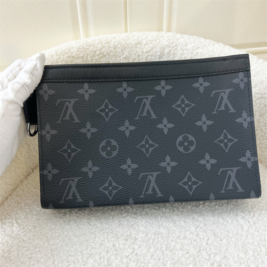 LV  Mens Gaston Wearable Wallet in Monogram Eclipse Reverse coated canvas SHW