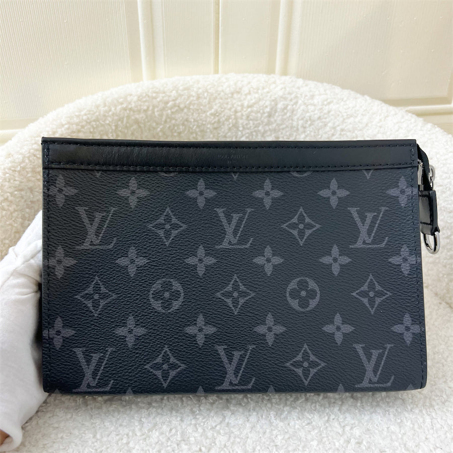 LV  Mens Gaston Wearable Wallet in Monogram Eclipse Reverse coated canvas SHW