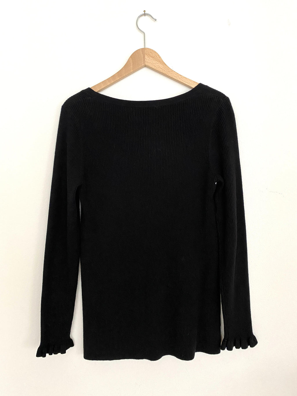 SÃƒÆ’Ã¢â‚¬Â°ZANE PULL SOIZIC - BLACK JUMPER WITH FRONT LACE - SIZE L
