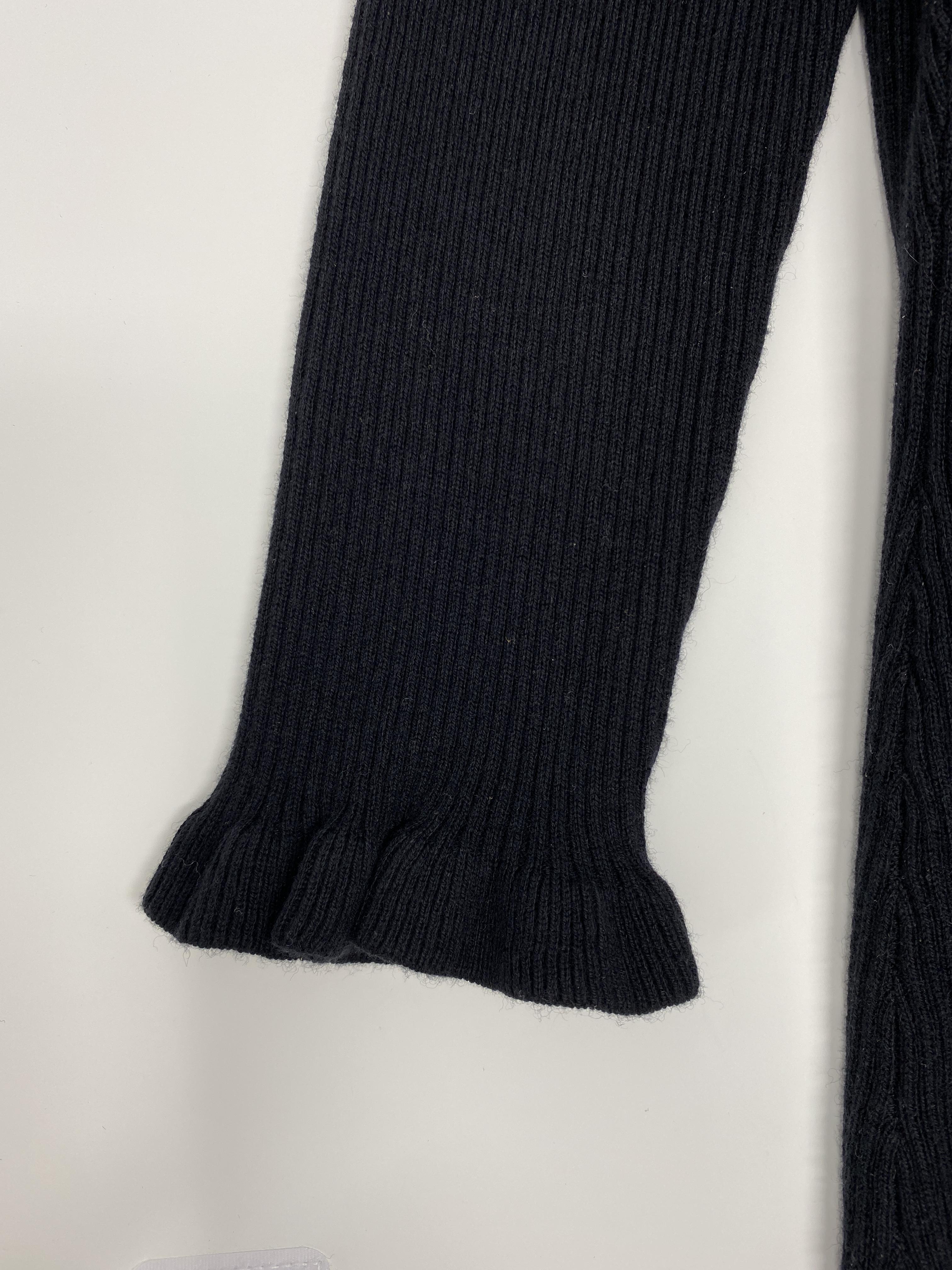 SÃƒÆ’Ã¢â‚¬Â°ZANE PULL SOIZIC - BLACK JUMPER WITH FRONT LACE - SIZE L