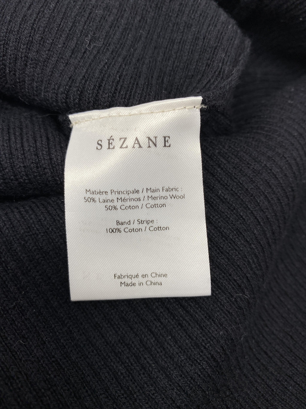 SÃƒÆ’Ã¢â‚¬Â°ZANE PULL SOIZIC - BLACK JUMPER WITH FRONT LACE - SIZE L