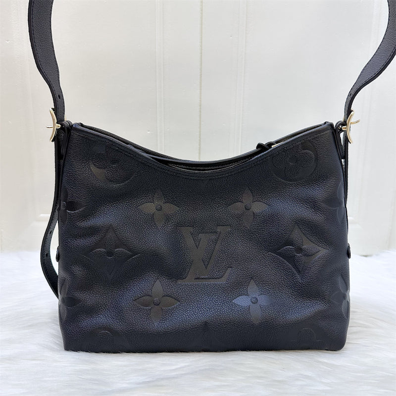 LV Carryall PM in Black Giant Monogram Empreinte Leather and GHW