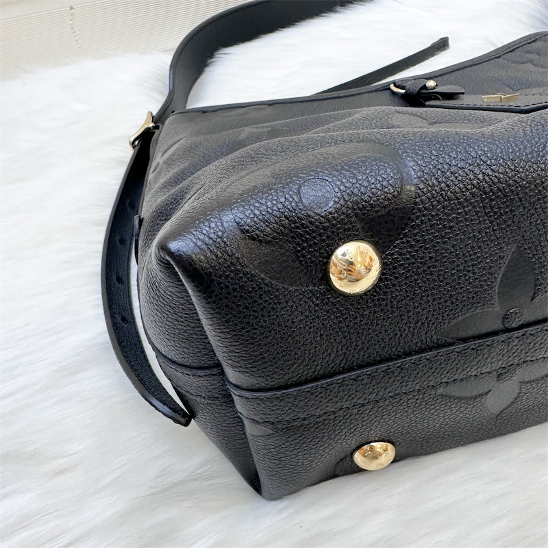 LV Carryall PM in Black Giant Monogram Empreinte Leather and GHW