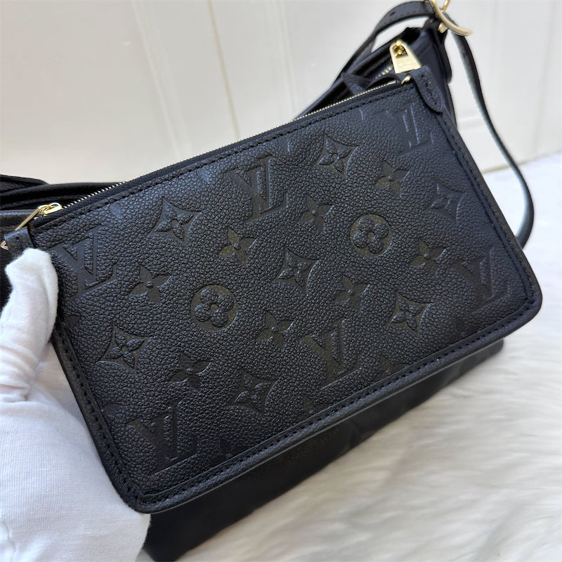 LV Carryall PM in Black Giant Monogram Empreinte Leather and GHW