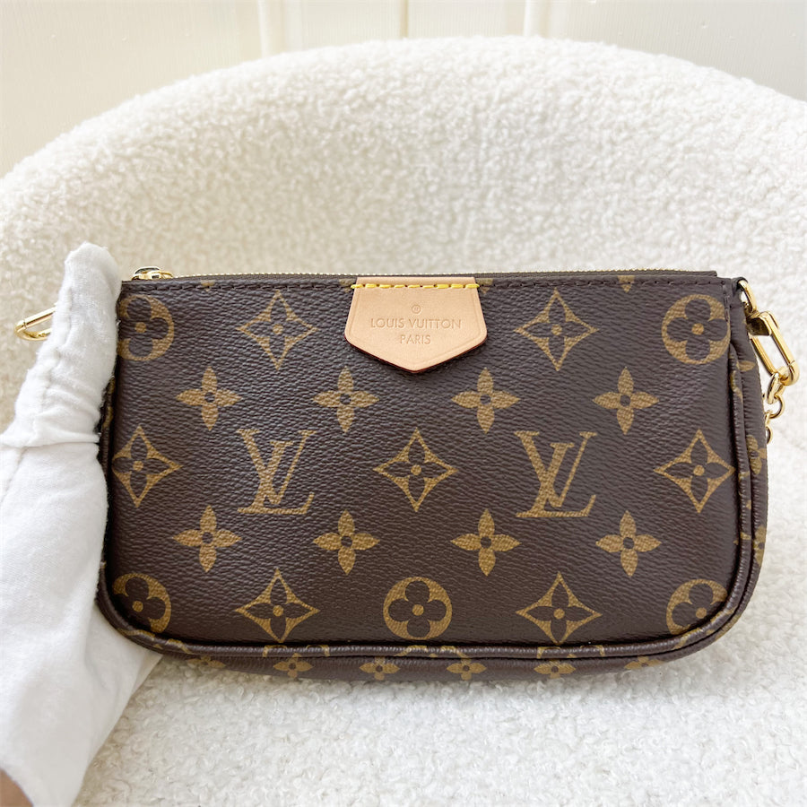 LV Multi Pochette Accessoires MPA Smaller Pochette with Original Chain in Monogram Canvas and GHW